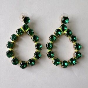 Stella & Dot Neon Dream Green Earrings